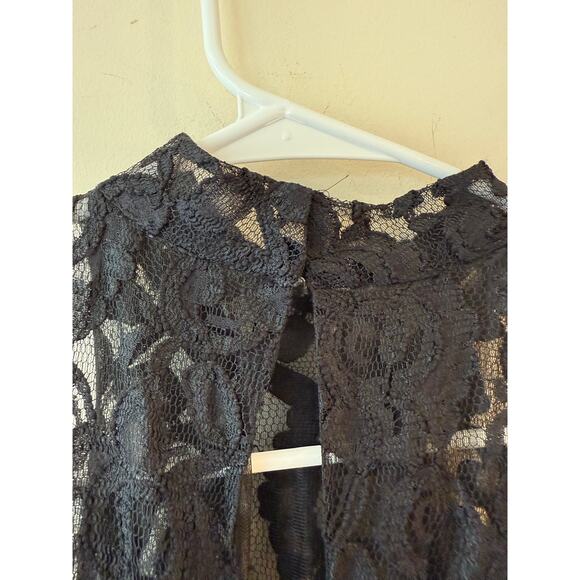 Vintage Ruched Evening Dress Womens 7/8 Black Beaded ILGWU Union 70s Formal Gown - Picture 7 of 13